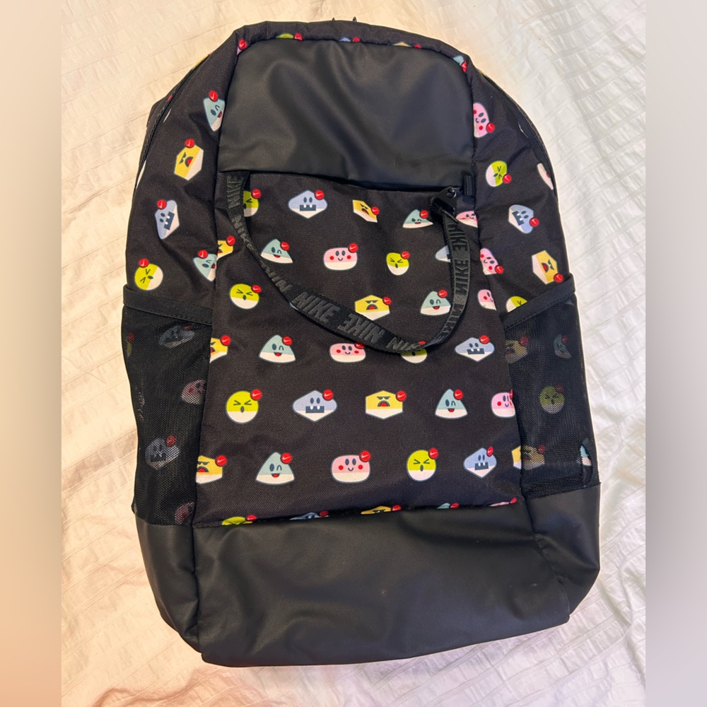 Nike Emoji Print Black Backpack with matching crossbody bag